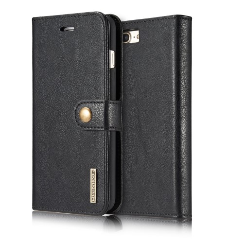 Θήκη iPhone 7 Plus / iPhone 8 Plus DG.MING 2 σε 1 με αποσπώμενη πλάτη Flip Wallet δερματίνη μαύρο