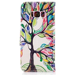 Θήκη SAMSUNG Galaxy S8 OEM σχέδιο Colored Tree Flip Wallet δερματίνη - Image 3