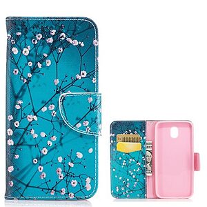 Θήκη SAMSUNG Galaxy J3 (2017) OEM σχέδιο Tree with Flowers Flip Wallet δερματίνη
