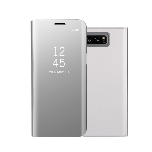 Θήκη SAMSUNG Galaxy Note 8 OEM Mirror Surface View Stand Case Cover Flip Window δερματίνη ασημί