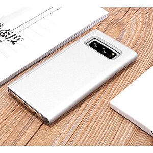 Θήκη SAMSUNG Galaxy Note 8 OEM Mirror Surface View Stand Case Cover Flip Window δερματίνη ασημί - Image 3