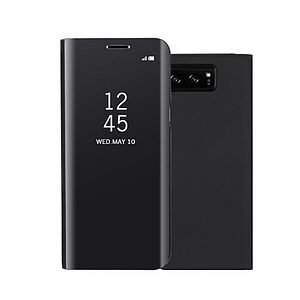 Θήκη SAMSUNG Galaxy Note 8 OEM Mirror Surface View Stand Case Cover Flip Window δερματίνη μαύρο
