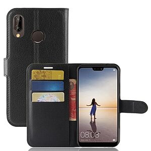 Θήκη HUAWEI P20 Lite OEM Litchi Texture με βάση στήριξης