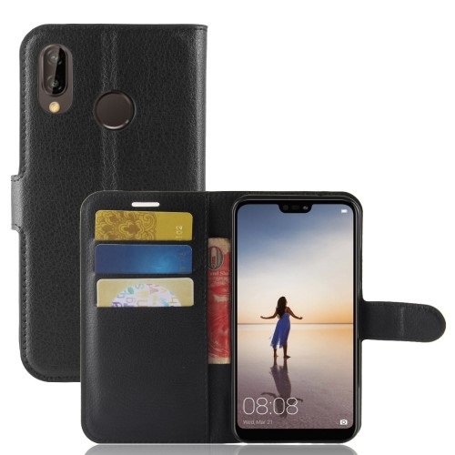 Θήκη HUAWEI P20 Lite OEM Litchi Texture με βάση στήριξης Θήκη HUAWEI P20 Lite OEM Litchi Texture με βάση στήριξης