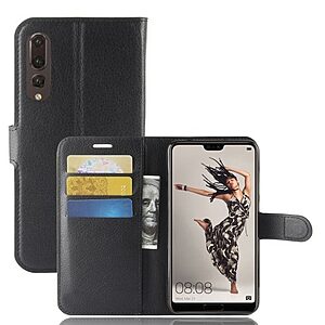 Θήκη HUAWEI P20 Pro OEM Litchi Skin Leather με βάση στήριξης
