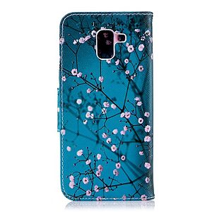 Θήκη SAMSUNG Galaxy J6 (2018) OEM σχέδιο Tree with Flowers με βάση στήριξης, υποδοχές καρτών και μαγνητικό κούμπωμα Flip Wallet δερματίνη - Image 3