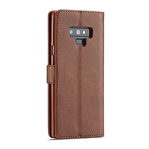 υποδοχές καρτών και μαγνητικό κούμπωμα Flip Wallet δερματίνη καφέ