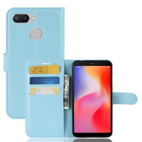 Θήκη XIAOMI Redmi 6 OEM Litchi Texture Leather με βάση στήριξης