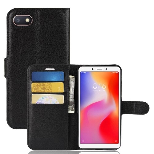 Θήκη XIAOMI Redmi 6A OEM Litchi Texture Leather με βάση στήριξης