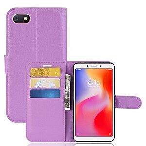Θήκη XIAOMI Redmi 6A OEM Litchi Texture Leather με βάση στήριξης
