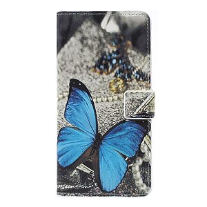 Θήκη Samsung Galaxy A7 (2018) OEM σχέδιο Blue Butterfly με βάση στήριξης
