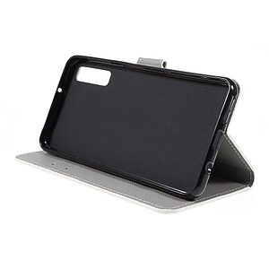 Θήκη Samsung Galaxy A7 (2018) OEM σχέδιο Blue Butterfly με βάση στήριξης, υποδοχές καρτών και μαγνητικό κούμπωμα Flip Wallet δερματίνη - Image 4