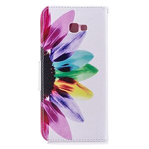 Θήκη Samsung Galaxy J4 Plus OEM Colorful Petals με βάση στήριξης, υποδοχές καρτών και μαγνητικό κούμπωμα Flip Wallet δερματίνη - Image 3