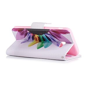 Θήκη Samsung Galaxy J4 Plus OEM Colorful Petals με βάση στήριξης, υποδοχές καρτών και μαγνητικό κούμπωμα Flip Wallet δερματίνη - Image 4