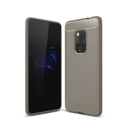 Θήκη Huawei Mate 20 OEM Brushed TPU Carbon Πλάτη γκρι