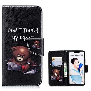 Θήκη Huawei P Smart Plus OEM σχέδιο Angry bear with chainsaw με βάση στήριξης