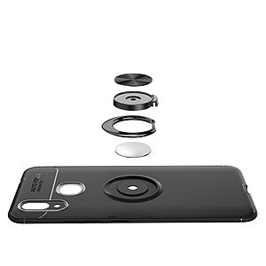 Θήκη Huawei P Smart Plus OEM Magnetic Ring Kickstand Πλάτη TPU μαύρο - Image 4