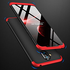 Θήκη Nokia 8.1 GKK Full body Protection 360° από σκληρό πλαστικό μαύρο / κόκκινο - Image 4