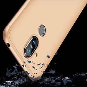 Θήκη Nokia 8.1 GKK Full body Protection 360° από σκληρό πλαστικό χρυσό - Image 3