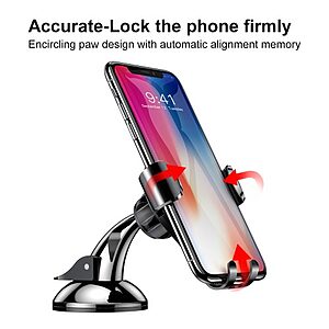 Βάση αυτοκινήτου Baseus Osculum Type Gravity Car Mount  για συσκευές 4,7"-6,7"μαύρο - Image 5