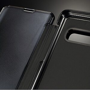 Θήκη Samsung Galaxy S10 OEM Mirror Surface View Stand Case Cover Flip Window από σκληρό πλαστικό μαύρο - Image 5
