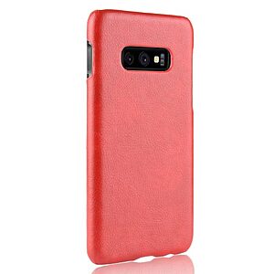 Θήκη Samsung Galaxy S10e OEM Litchi Skin Leather Plastic Series Πλάτη δερματίνη κόκκινο - Image 4