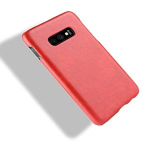 Θήκη Samsung Galaxy S10e OEM Litchi Skin Leather Plastic Series Πλάτη δερματίνη κόκκινο - Image 5