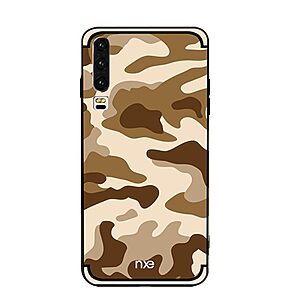 Θήκη Huawei P30 NXE Camouflage Series Hybrid Πλάτη TPU & σκληρό πλαστικό στο πίσω μέρος χακι
