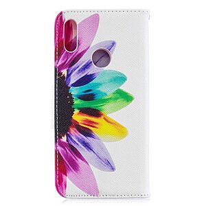 Θήκη Huawei Y6 (2019) ή Honor 8A OEM σχέδιο Petals Pattern με βάση στήριξης, υποδοχές καρτών και μαγνητικό κούμπωμα Flip Wallet δερματίνη - Image 5