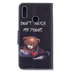 Θήκη Huawei Y7 (2019) / Y7  Prime (2019) OEM σχέδιο Angry bear with chainsaw με βάση στήριξης, υποδοχές καρτών και μαγνητικό κούμπωμα Flip Wallet δερματίνη - Image 3