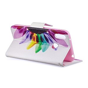 Θήκη Huawei Y7 (2019) / Y7  Prime (2019) OEM σχέδιο Colorful Petals με βάση στήριξης, υποδοχές καρτών και μαγνητικό κούμπωμα Flip Wallet δερματίνη - Image 5