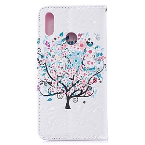 Θήκη Huawei Y7 (2019) / Y7  Prime (2019) OEM σχέδιο Flowered Tree με βάση στήριξης, υποδοχές καρτών και μαγνητικό κούμπωμα Flip Wallet δερματίνη - Image 3
