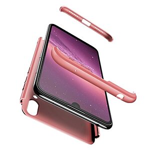 Θήκη Huawei Y7 Pro (2019) GKK Full body Protection 360° από σκληρό πλαστικό ροζ χρυσό - Image 3