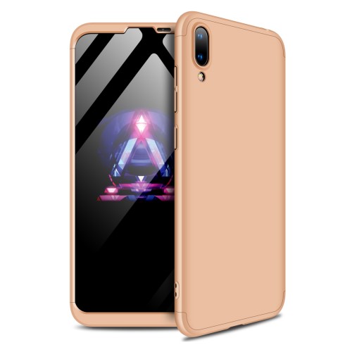 Θήκη Huawei Y7 Pro (2019) GKK Full body Protection 360° από σκληρό πλαστικό χρυσό