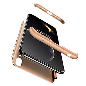 Θήκη Huawei Y7 Pro (2019) GKK Full body Protection 360° από σκληρό πλαστικό χρυσό - Image 3