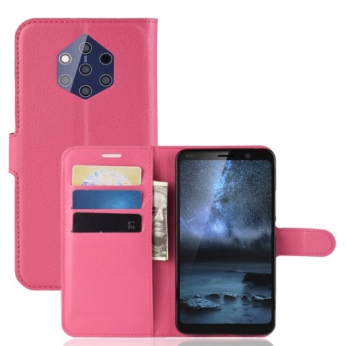 Θήκη Nokia 9 PureView OEM Litchi Texture Leather με βάση στήριξης