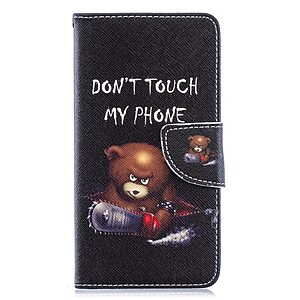 Θήκη Samsung Galaxy A40 OEM σχέδιο Angry bear with chainsaw με βάση στήριξης, υποδοχές καρτών και μαγνητικό κούμπωμα Flip Wallet δερματίνη - Image 3