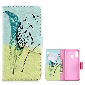 Θήκη Samsung Galaxy A40 OEM σχέδιο Feather & birds με βάση στήριξης