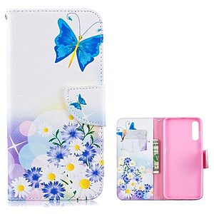 Θήκη Samsung Galaxy A50 OEM σχέδιο Blue Butterflies με βάση στήριξης