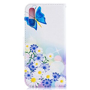 Θήκη Samsung Galaxy A50 / A30s OEM σχέδιο Blue Butterflies με βάση στήριξης, υποδοχές καρτών και μαγνητικό κούμπωμα Flip Wallet δερματίνη - Image 3