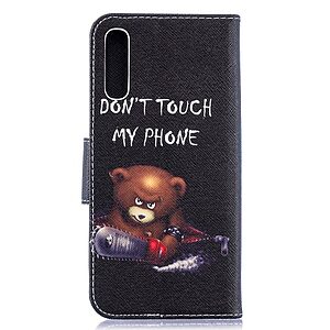 Θήκη Samsung Galaxy A50 / A30s OEM σχέδιο Angry bear with chainsaw με βάση στήριξης, υποδοχές καρτών και μαγνητικό κούμπωμα Flip Wallet δερματίνη - Image 3