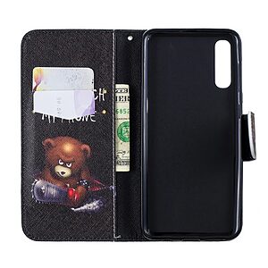 Θήκη Samsung Galaxy A50 / A30s OEM σχέδιο Angry bear with chainsaw με βάση στήριξης, υποδοχές καρτών και μαγνητικό κούμπωμα Flip Wallet δερματίνη - Image 4