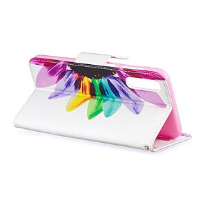 Θήκη Samsung Galaxy A50 / A30s OEM σχέδιο Colorful Petals με βάση στήριξης, υποδοχές καρτών και μαγνητικό κούμπωμα Flip Wallet δερματίνη - Image 5