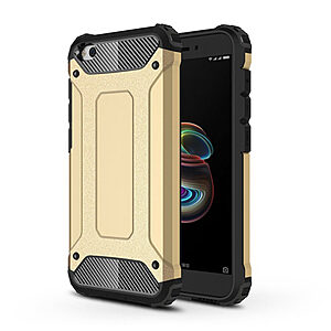 Θήκη Xiaomi Redmi Go OEM Armor Guard Hybrid από σκληρό πλαστικό και TPU Πλάτη χρυσό