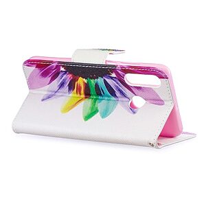 Θήκη Huawei P30 Lite OEM σχέδιο Colorful Petals με βάση στήριξης, υποδοχές καρτών και μαγνητικό κούμπωμα Flip Wallet δερματίνη - Image 4