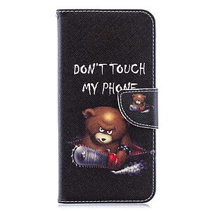 Θήκη Samsung Galaxy A70 OEM σχέδιο Angry bear with chainsaw με βάση στήριξης, υποδοχές καρτών και μαγνητικό κούμπωμα Flip Wallet δερματίνη - Image 4