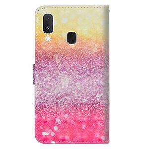 Θήκη Samsung Galaxy A20e OEM σχέδιο Colorized Pattern με βάση στήριξης, υποδοχές καρτών και μαγνητικό κούμπωμα Flip Wallet δερματίνη - Image 3