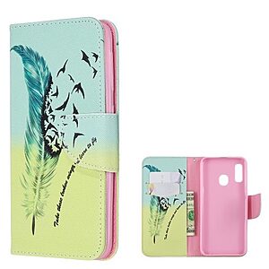 Θήκη Samsung Galaxy A20e OEM σχέδιο Feather and Birds με βάση στήριξης