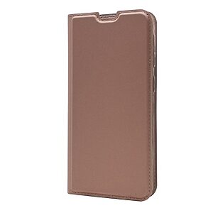 Θήκη Samsung Galaxy A20e Mad Mask Skin Pro Series με βάση στήριξης, υποδοχή καρτών και μαγνητικό κούμπωμα Flip Wallet δερματίνη ροζ χρυσό - Image 3