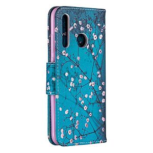 Θήκη Honor 20 lite OEM σχέδιο Tree with Flowers με βάση στήριξης, υποδοχές καρτών και μαγνητικό κούμπωμα Flip Wallet δερματίνη - Image 3